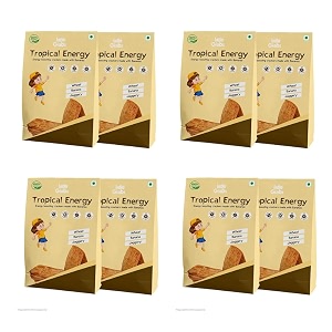 little grabs - banana millet khakhra snack - 100gm each pack of 8 with 12g protein  no palm oil amp maida hand roasted  100 natural healthy crispy khakhra with organic cold-pressed sunflower oil