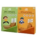 Little Grabs Jowar, Bajra &amp; Sweet Potato Khakhra Snacks | 2 Flavour Combo | 100% Natural | No Palm Oil, No Maida | Ready To Eat | Pack of 1 x 100g