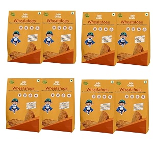 little grabs - sweet potato millet khakhra snack - 100gm each pack of 8 with 10g protein  no palm oil amp maida hand roasted  100 natural healthy crispy khakhra organic cold-pressed sunflower oil