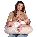 Little Grape Land Enhanced Muslin Nursing Pillow, Ultra Firm Breastfeeding Pillow with 100% Cotton Breathable & Removable Cover, Breast Feeding Pillows for Babies 0-12 Months