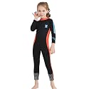 Little Kids Girls Boys UV Protection Swimsuits 2.5mm Neoprene Keep Warm Wetsuit Long Sleeves Diving Suits