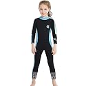Little Kids Girls Boys UV Protection Swimsuits 2.5mm Neoprene Keep Warm Wetsuit Long Sleeves Diving Suits