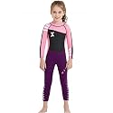 Little Kids Girls Boys UV Protection Swimsuits 2.5mm Neoprene Keep Warm Wetsuit Long Sleeves Diving Suits