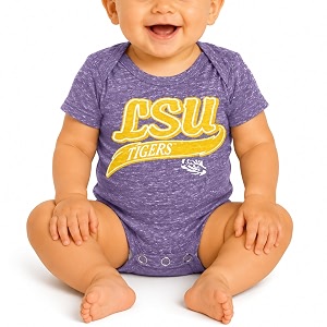 Little King NCAA Knobby Short Sleeve Onesie