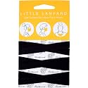 Little Lanyard Adjustable Elastic Mask Strap 3 Piece Set - Black