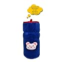 THE LITTLE LOOKERS Baby Feeding Bottle Covers for Philips Avent/Broad Neck Feeders Soft Plush Stretchable with Easy to Hold Strap |Cute Animated Patterned (Royal Blue)