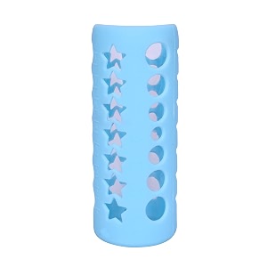 the little lookers baby feeding bottle silicone warmer coversleeve holderinsulated protection for newbornsinfantsbabies pack of 1 blue 240ml
