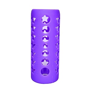 the little lookers baby feeding bottle silicone warmer coversleeve holderinsulated protection for newbornsinfantsbabies pack of 1 purple 240ml