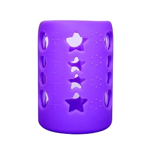 the little lookers baby feeding bottle silicone warmer coversleeve holderinsulated protection for newbornsinfantsbabies pack of 1 purple120ml
