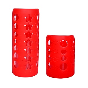 the little lookers baby feeding bottle silicone warmer coversleeve holderinsulated protection for newbornsinfantsbabies red 120 ml amp 240 ml