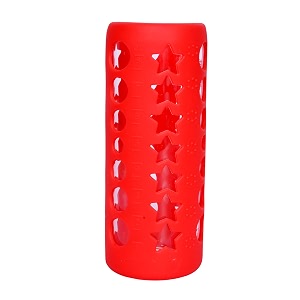 the little lookers baby feeding bottle silicone warmer coversleeve holderinsulated protection for newbornsinfantsbabies red 240ml
