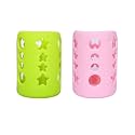 THE LITTLE LOOKERS� Baby Feeding Bottle Silicone Warmer Cover/Sleeve Holder/Insulated Protection for Newborns/Infants/Babies (Pack of 2) (Pink &amp; Green, 120 ML)