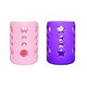 THE LITTLE LOOKERS� Baby Feeding Bottle Silicone Warmer Cover/Sleeve Holder/Insulated Protection for Newborns/Infants/Babies (Pack of 2) (Pink &amp; Purple, 120 ML)