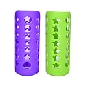 THE LITTLE LOOKERS Baby Feeding Bottle Silicone Warmer Cover/Sleeve Holder/Insulated Protection for Newborns/Infants/Babies (Pack of 2) (Purple &amp; Green, 240ml)