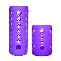 THE LITTLE LOOKERS Baby Feeding Bottle Silicone Warmer Cover/Sleeve Holder/Insulated Protection for Newborns/Infants/Babies (Pack of 2) (Purple, 120 &amp; 240 ML)