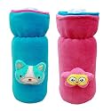 THE LITTLE LOOKERS Bottle Cover for Feeders Soft Plush Stretchable Baby Feeding Bottle Cover with Easy to Hold Strap | Suitable for 200ml &amp; 240ml (Pack of 2)