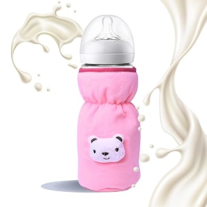 the little lookers bottle cover for philips aventwide neck feeders soft plush stretchable baby feeding bottle cover with easy to hold strap light pink wide neck 240-330ml8-11oz