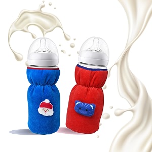the little lookers bottle cover for philips aventwide neck feeders soft plush stretchable baby feeding bottle cover with easy to hold strap royal blue amp red wide neck 240-330ml8-11oz