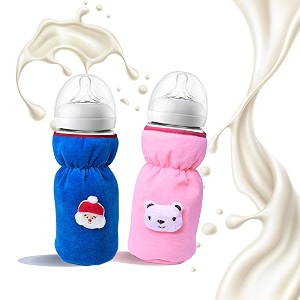 the little lookers bottle cover for philips aventwide neck feeders soft plush stretchable baby feeding bottle cover with easy to hold strap light pink amp royal blue wide neck 240-330ml8-11oz