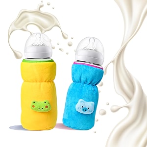 the little lookers bottle cover for philips aventwide neck feeders soft plush stretchable baby feeding bottle cover with easy to hold strap blue amp yellow wide neck 240-330ml8-11oz