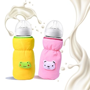 the little lookers bottle cover for philips aventwide neck feeders soft plush stretchable baby feeding bottle cover with easy to hold strap light pink amp yellow wide neck 240-330ml8-11oz