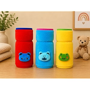 the little lookers bottle cover for philips aventwide neck feeders soft plush stretchable baby feeding bottle cover with easy to hold strap blue red amp yellow wide neck 240-330ml8-11oz