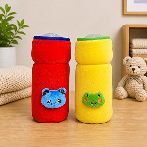 the little lookers bottle cover for philips aventwide neck feeders soft plush stretchable baby feeding bottle cover with easy to hold strap red amp yellow wide neck 240-330ml8-11oz