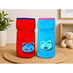 the little lookers bottle cover for philips aventwide neck feeders soft plush stretchable baby feeding bottle cover with easy to hold strap red amp blue wide neck 240-330ml8-11oz