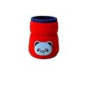 THE LITTLE LOOKERS Bottle Cover for Philips Avent/Wide Neck Feeders Soft Plush Stretchable Baby Feeding Bottle Cover with Easy to Hold Strap (Red, Wide Neck 125ml/4OZ)