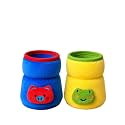 THE LITTLE LOOKERS Bottle Cover for Philips Avent/Wide Neck Feeders Soft Plush Stretchable Baby Feeding Bottle Cover with Easy to Hold Strap (Royal Blue &amp; Yellow, Wide Neck 125ml/4OZ)
