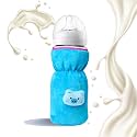 THE LITTLE LOOKERS Bottle Covers for Philips Avent/Broad Neck Feeders Soft Plush Cute Animated Patterned Stretchable Baby Feeding Bottle Cover with Easy to Hold Strap for 240, 260ml and 330ml (Blue)