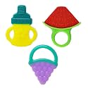 THE LITTLE LOOKERS BPA Free Silicone Fruit Shape Teethers for Babies/Toddlers/Infants (Pack of 3) - Multi