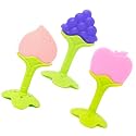 THE LITTLE LOOKERS BPA Free Silicone Fruit Shape Teether Combo for Baby/Toddlers/Infants/Children (Pack of 3) (Color 7)