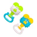 THE LITTLE LOOKERS Colorful Cute Attractive BPA Free Activity Rattle Cum Teether for Infants/Babies/Kids/Toddlers (Random Color)