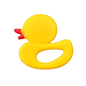 the little lookers duck shape silicone teether 100 bpa free teething toys for babytoddlersinfantskids animal shape pack of 1yellow