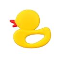 The Little LOOKERS Duck Shape Silicone Teether 100% Bpa Free Teething Toys for Baby/Toddlers/Infants/Kids (Animal Shape, Pack of 1),Yellow