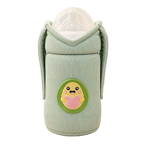 the little lookers feeder cover sleeve with handles  soft protective baby bottle holder  water-resistant cover with anti-slip base  fits wide-neck bottles compatible with philips avent 330ml
