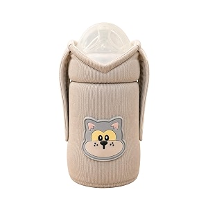 the little lookers feeder cover sleeve with handles  soft protective baby bottle holder  water-resistant cover with anti-slip base  fits wide-neck bottles compatible with philips avent 330ml