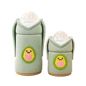 the little lookers feeder cover sleeve with handles  soft protective baby bottle holder  water-resistant cover with anti-slip base  fits wide-neck compatible with philips avent green 125ml amp 330ml