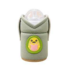 the little lookers feeder cover sleeve with handles  soft protective baby bottle holder  water-resistant cover with anti-slip base  fits wide-neck bottles compatible with philips avent 125ml