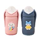 THE LITTLE LOOKERS Feeder Cover Sleeve with Handles | Soft Protective Baby Bottle Holder | Water-Resistant Cover with Anti-Slip Base | Fits Wide-Neck, Compatible with Philips Avent (Blue &amp; Pink, 330ml)