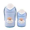 THE LITTLE LOOKERS Feeder Cover Sleeve with Handles | Soft Protective Baby Bottle Holder | Water-Resistant Cover with Anti-Slip Base | Fits Wide-Neck, Compatible with Philips Avent (Sky Blue, 125ml &amp; 330ml)