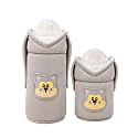 THE LITTLE LOOKERS Feeder Cover Sleeve with Handles | Soft Protective Baby Bottle Holder | Water-Resistant Cover with Anti-Slip Base | Fits Wide-Neck, Compatible with Philips Avent (Grey, 125ml &amp; 330ml)