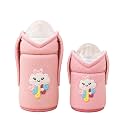 THE LITTLE LOOKERS Feeder Cover Sleeve with Handles | Soft Protective Baby Bottle Holder | Water-Resistant Cover with Anti-Slip Base | Fits Wide-Neck, Compatible with Philips Avent (Pink, 125ml &amp; 330ml)