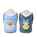 THE LITTLE LOOKERS Feeder Cover Sleeve with Handles | Soft Protective Baby Bottle Holder | Water-Resistant Cover with Anti-Slip Base | Fits Wide-Neck Bottles, Compatible with Philips Avent 125ml