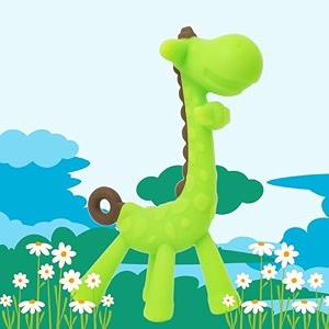 the little lookers giraffe shape teether 100 food grade bpa free silicone teething baby teetherteething toy for babies giraffe green