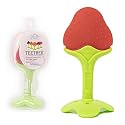 THE LITTLE LOOKERS Silicone Fruit Shape Teether I 100% BPA Free Teething Toys for Baby/Toddlers/Infants (Strawberry - Pack of 1)