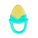 THE LITTLE LOOKERS Silicone Fruit Shape Teether 100% Bpa Free Teething Toys Baby/Toddlers/Infants/Children (Corn, Pack of 1),Multi