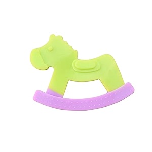 the little lookers silicone teether 100 bpa free teething toys for babytoddlersinfantschildren shape - horse rocker pack of 1