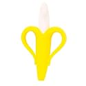 The Little Lookers Baby Silicone Banana Shaped Teething Toothbrush (Multicolour)